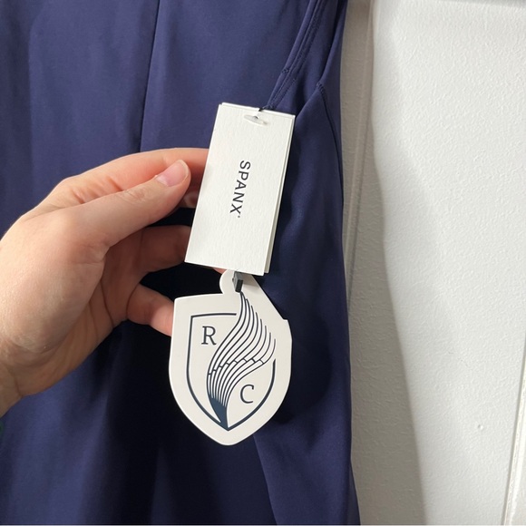 NWT SPANXshape™ Get Moving Zip Front Dress in Lapis Blue Women's S Sporty - Picture 8 of 10